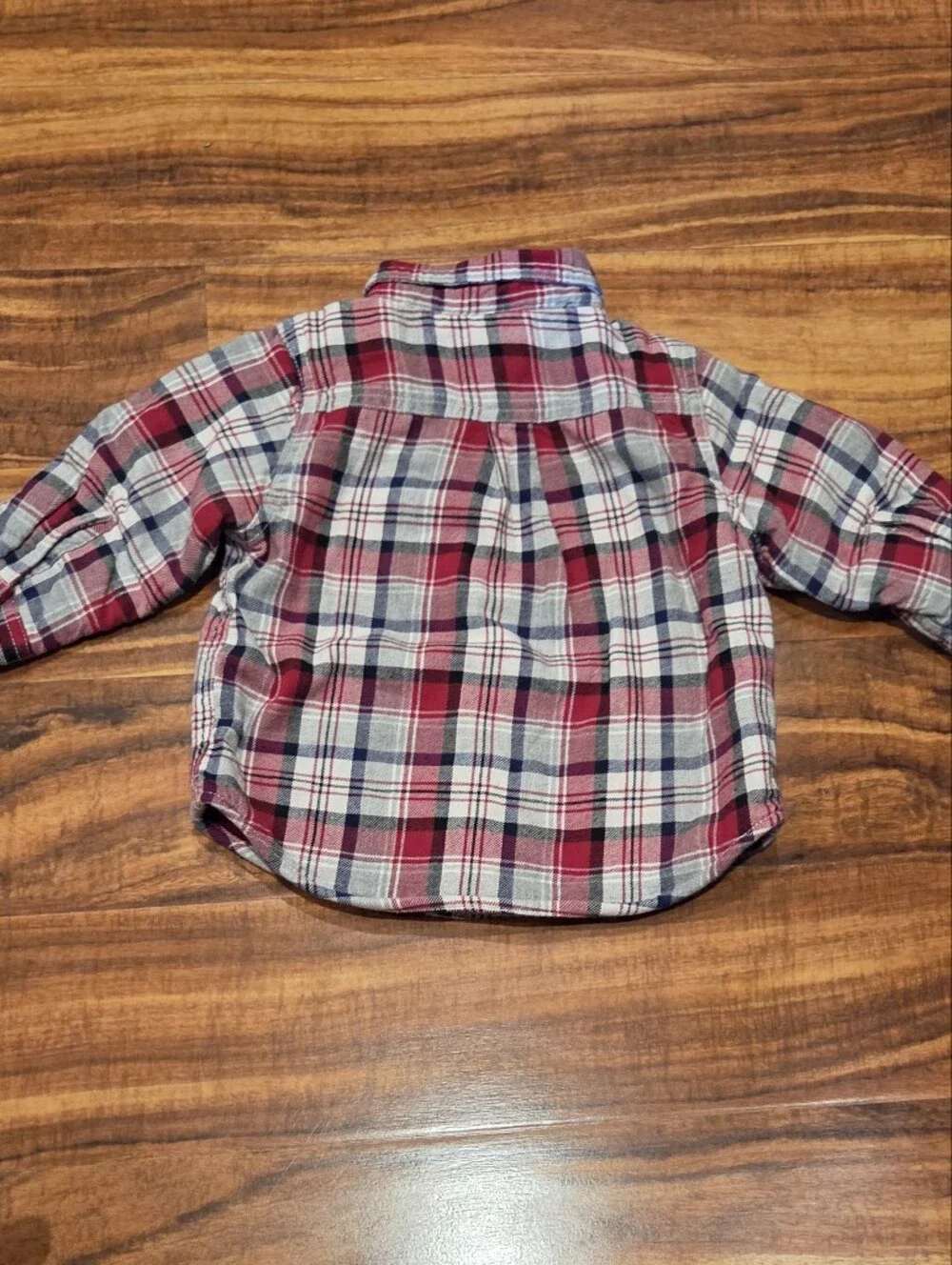 Gymboree EUC 18-24 Months Gray/Red Fleece Lined Shacket